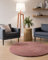Interiyou Hochflor Teppich Sofia - 160x160 cm Rund Rosa - flauschig und einfarbig - waschbar und rutschfest - weicher Langflor