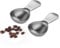 U-Taste 18/8 Stainless Steel Coffee Scoop: 15ml Metal Measuring Spoons Set of 2 with Short Handle Measure Scooper for Ground Coffee, Beans, Powder, Espresso (15ml, 2 Pieces)