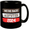 St. Pauli Aufstieg 2024 Tasse in Schwarz mit Spruch We're back Hamburgs Stolz Reeperbahn Hafen vereint im Wappen Landungsbrücken Jubel