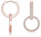 Bewenda 925 Sterling Silver Double Oval Hoop & Convertible Link Earrings - Hypoallergenic Sleeper Earrings with Zircon