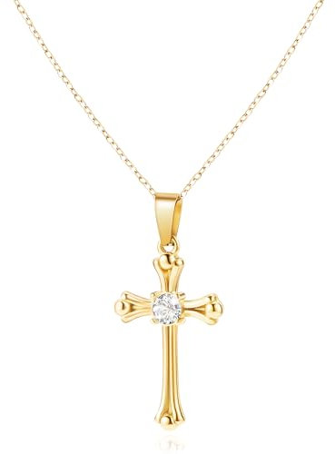 Bistfy Kette Damen Silber 925, 45+5cm Kette Pendant Halskette Damen für Damen Frauen Geschenk Geburtstags Weihnachten Valentinstag Muttertag Geschenk (Vergoldet 18K)