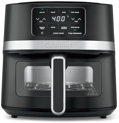 Cuisinart Air Fryer, 4.5-Quart Basket Fryer with 4 Cooking Functions to Air Fry, Roast, Bake, and Keep Warm, 4 Airfryer Presets, Dishwasher-Safe Parts, AIR-160NAS, Stainless Steel & Black