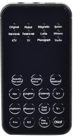 Schreibtisch-Organizer Für Bürobedarf Mini Soundkarte One Click Sound Recording Spiel Bastelschrank Mit Ausklappbarem Tisch (Black, One Size)