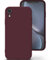 Zuvirelx Glatte Silikon hülle für iPhone XR, Staubbeständig‌, Slim, Taschentauglich‌ Handyhülle Cover Case für Apple iPhone XR - Burgunderrot