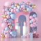 WTZWYFWJ Luftballons Girlande Set,Ballons Girlande Blau Rosa Arch Set,Macaron Blau Rosa Konfetti Metallic Latex Luftballons,für Jungen und Mädchen Babyparty,Hochzeit,Geburtstagsfeier Party Deko