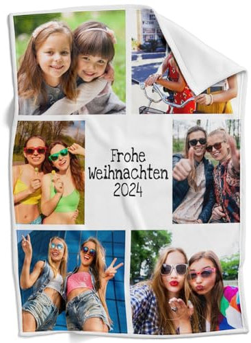 LNM Personalisierte Geburtstagsgeschenk für Frauen, Personalisierte Decke mit Foto, Personalisierte Decken, Personalisierte Foto Decke, Personalisierte Weihnachts Geschenke Frauen