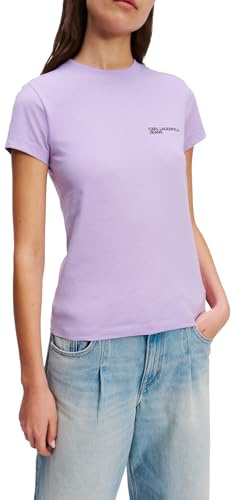 KARL LAGERFELD JEANS Slim Short Sleeves Tee, Lavendula, S