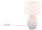 lightling Tischlampe Melina, mit Schnurschalter, Korpus aus Keramik, Stoffschirm in weiß, IP20 Indoor, exkl. 1 x E14 max. 40W, weiß matt