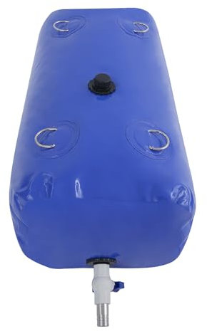 110L Tragbar Wasserblasen-AufbewahrungsbehäLter Faltbarer Wasserbehälter Weicher PVC Wasserbeutel mit Ventilen Umgebungstemperatur -40-80°C für Außenbereich, Haus, Camping, Notwasserversorgung