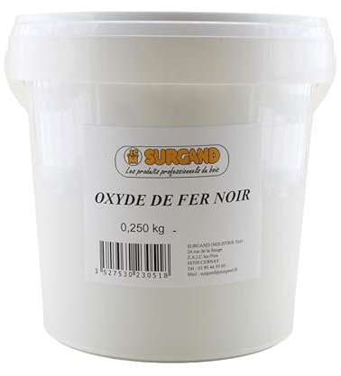 OXYDE DE FER NOIR/Pigment minéral ton noir profond, grande finesse et fort pouvoir couvrant. Idéal pour nuancer toutes sortes de liants : vernis, cires, mastic, enduits, stucks, patines. (250 GR)