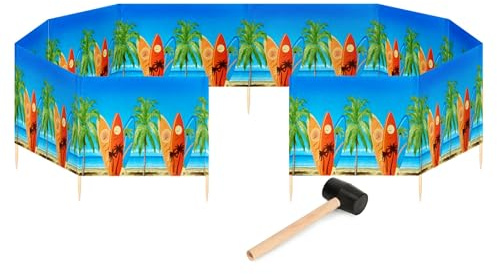 Garronda Strand Windschutz Sichtschutz 15m lang Plus Gummihammer GAEX001 (Surfbretter, 15m)