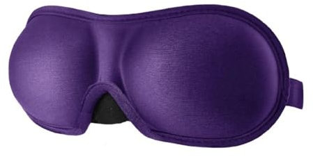 Schlafmaske aus Seidensatin, bequeme Schlafmaske, Augenmaske, Augenschutz, Entspannung, vergrößerte Augenklappe, für Damen und Herren, Schlaf, Gesundheit (lila, 3 Stück)