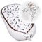 PaLulli Babynest 4-TLG Set 95x55 cm | Babyausstattung mit Matratze & Kuscheldecke | 100% Baumwolle, hypoallergen | Babybett Nestchen für Neugeborene 0-8 Monate (Federn)