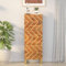 SDWEHO7 Vintage Sideboard, Kommode mit 3 Fächern, Küchenschrank Buffetschrank Beistellschrank für Küche, Esszimmer, Wohnzimmer, Braun und Schwarz 40x33,5x110 cm Massivholz Mango