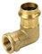 Pipe Fittings 15-22mm 4inch Brass Copper Female Thread Elbow Connect Repair Connector Pipe Fitting Single-clamp Compression(Black)