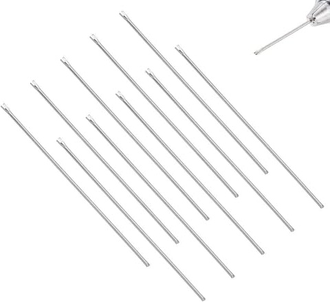 AHANDMAKER 10 Stück Puppenhaar Wurzelwerkzeuge 0.9mm Edelstahl Haar Rerooting Nadeln Rehair Werkzeug Zubehör Für DIY Puppen BJD Perücken Bastelbedarf