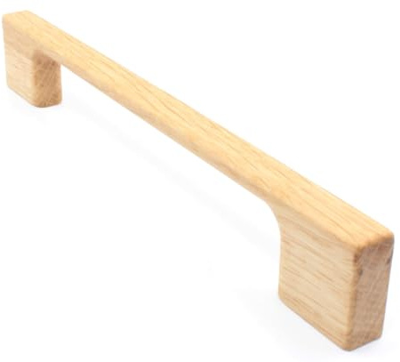 livingpoint24 Möbelgriff BA 96mm, Schrankgriff Eiche massiv, Holzgriff Küche