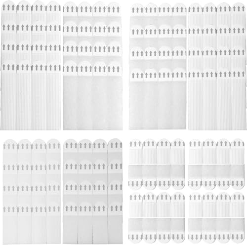 KIRZAX 48 paia (96 strisce) Strisce Appendi Quadri Adesive,S/M/L/XL Strisce di Sospensione Resistenti all'Acqua,Appendi Quadri e Cornici senza Chiodi,per Quadri, Cornici,Decorazioni Natalizie e Poster