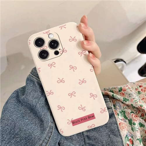 QIODAYI Kompatibel mit iPhone XSMax Full Screen Schleifen Design Weiche Silikon Handyhülle