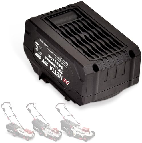 Replacement 4.0Ah Battery for NETTA Lawnmower, Only Compatible with NETTA 20V & 40V Lawnmower