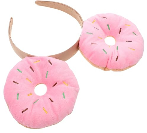 BATHVEVE Rosa Donut Haaraccessoire Stirnband aus Schwamm und Lint mit Vielseitigem Styling für Frauen Foodthemed Events und Festivals