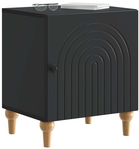 vidaXL Nachttisch 2 pcs Schwarz 43 x 34,5 x 50 cm Holzwerkstoff, Moderner Nachttisch, rechteckiger Beistelltisch, Coole Aufbewahrung, schicker Schrank, kompakter Schreibtisch