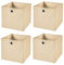 StickandShine 4er Set Creme Faltbox 28 x 28 x 28 cm Aufbewahrungsbox faltbar