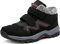 visionreast Winterschuhe Warm Gefütterte Winter Schneestiefel Trekkingschuhe Wanderhalbschuhe Winterboots rutschfest Outdoor mit Klettverschluss für Herren Damen, Schwarz-1, 41 EU