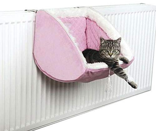 EQT-TEC Cesta de gato para tumbarse para radiador, cesta para gatos, nido para gatos, manta dulce