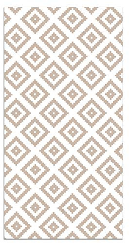 Panorama Vinylteppich - Modell Rosa Quadrate 80x200 cm - Verschiedene Größen - Deko Küche, Läufer und Outdoor