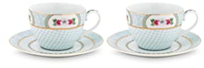 Pip Studio Tasse & Untertasse Blushing Birds | Weiss 2er Set
