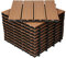 ECD Germany WPC Terrassenfliesen 30x30 cm/55 Stück=5m², Hellbraun geriffelt, Holzoptik, Bodenbelag mit Klicksystem und Drainage, Terrassendielen Balkonfliesen, Klickfliesen für Terrasse Garten Balkon
