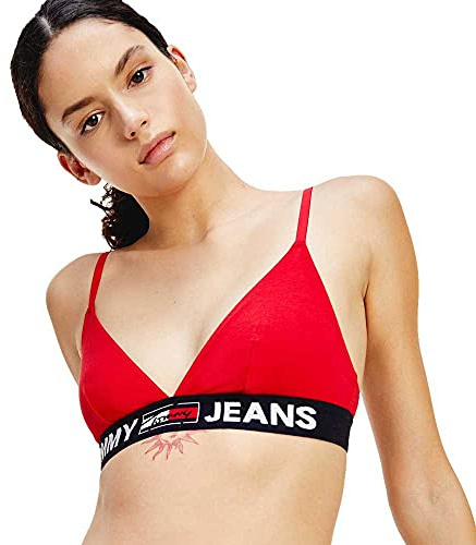 Tommy Hilfiger Triangle Bralette Unlined Andere Bhs, Damen, Rot (Primary Red), Xs