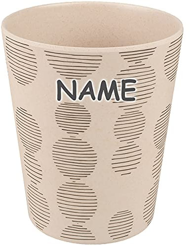 alles-meine.de GmbH Geschirr Motiv & Artikel wählbar Melamin - Becher/Trinkbecher - Retro Punkte - inkl. Name - 350 ml - Kunststoff Kunststoffgeschirr - mehrweg - BPA frei ..