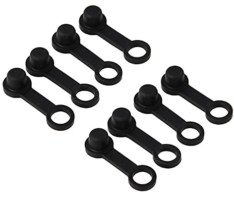ihreesy 8 Stück Gummi Bremsenentlüfter,Universal Entlüftungsventil Nippel Fettkappe Staubschutz Bremse Schraubkappen Bremsentlüftungs Nippelkappe Gummistaubschutz für 8mm Auto Motorrad,Schwarz