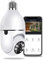 Di Tutto Per Tutti® Telecamera IP Cam 2MP attacco E27 PTZ Wireless, WiFi Home Security Camera Motion Auto Tracking Alarm, 4X Digital Zoom Two Way Talk, Full Color Night Vision 1080p App Yoosee