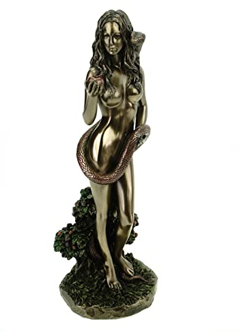 Veronese by Joh. Vogler GmbH 708-7794 Eva Frau Adams mit Schlange und Apfel im Paradies Akt Figur 25 cm Mehrfarbig 25 x 9 x 9 cm