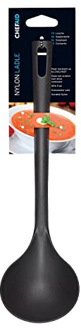 Chef Aid Louche en nylon noir, sans BPA, pour une utilisation avec des ustensiles de cuisine antiadhésifs de couleur noire, 10E02400