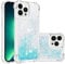 IMIRST Silicone Phone Case for Apple iPhone 14 Pro, Corner Airbag Fall Protection Bling Glitter Quicksand Liquid Sparkle TPU Case Cover for Apple iPhone 14 Pro. YBW Star Blue