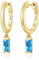 LOUISA SECRET Ohrringe Silber 925 Gold Ohrstecker für Damen Herren Mädchen, Ohrhänger mit Anhänger Zirkonia Ohrstecker Schmuck für Valentinstag muttertagGe Weihnachten burtstags Hochzeits Jubiläum