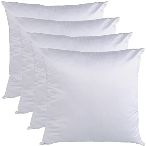 LIFKOME 4 Stück Sublimations-Kissenbezüge Weiße Kissenbezüge Rohlinge Dekokissenbezüge Wärmeübertragungskissen Blanko Polyester Pfirsichhaut Dekokissenbezüge 40 X 40 cm
