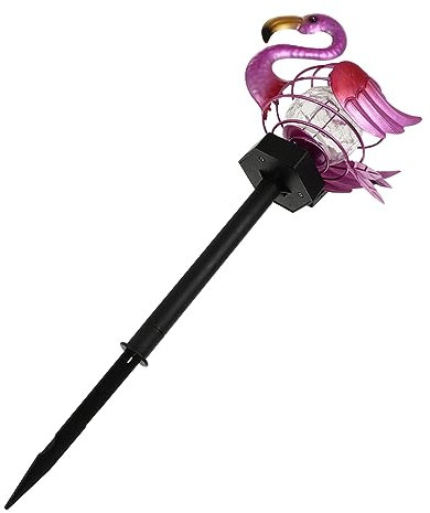 DOITOOL Solarbetriebene Flamingo Gartenlampe Dekorative Leuchten Für Außen Wetterbeständig Solarbetrieben Für Garten Und Terrasse Stilvolle Landschaftsbeleuchtung