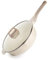 JUST PERFECTO Sarten Honda Antiadherente, Wok Induccion con Tapa de Vidrio, Sartenes Antiadherentes Apta Para Todo Tipo de Cocina Frying Pan Piedra Aluminio Fundido, Sartenes sin Toxicos