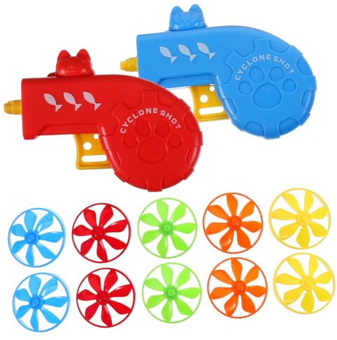 minkissy 6 STK Lustiges Katzenspielzeug-Set Spinnender Katzen-Shooter Spielzeug Für Kleine Hunde Welpengeschenke Flugscheibe Aus Gummi Junge Anzug Katze Abs Der Hund Katzenminze Kind