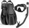 Keephigher Schnorchelausrüstung für Erwachsene, Maskenflossen, Schnorchel-Set, Panoramablick, Anti-Beschlag-Tauchmaske, Trocken-Top-Schnorchel, Tauchflossen und Reisetasche zum Schwimmen, Schnorcheln,