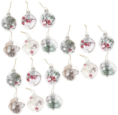 Warmhm 18 STK Weihnachtsdekoration Weihnachtsfeierdekorationen leuchtende Weihnachtskugel weihnachtskugeln Verschiedene größen Christmas Decorations Girlande kreative Bälle schicke Bälle