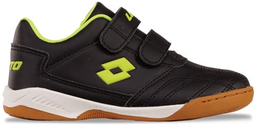 Lotto Unisex Kinder Sneaker, Black Fr Yellow, 26 EU