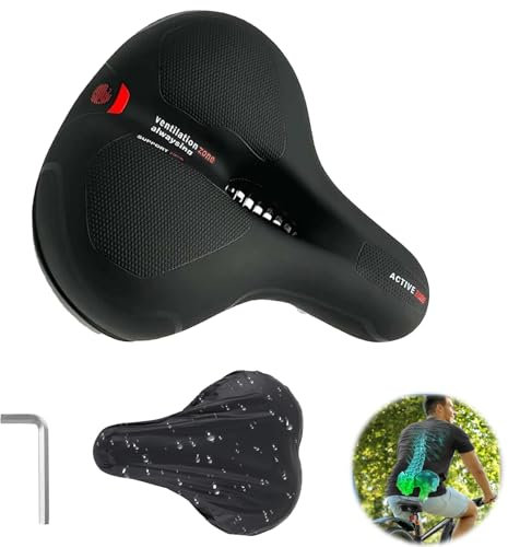 Tyafzzn Premium Fahrradsattel,Bequem Weich Memory Foam Ergonomisch Stoßdämpfend Atmungsaktiv Fahrrad Sattel,Sattel für Damen Herren Kinder, Trekking Rennrad City MTB e-Bike Fahrrasattel