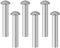 6 Pcs Rivet Durable,50 x 6 mm Silver Tone Aluminum Rivets for Shovel Spade Fork Rake Hoe Handle Repairing,Metal Countersunk Solid Round Head Rivets Metal,for Household Industrial Garden Tool