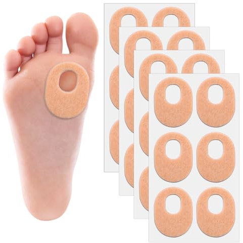 24 Stück Hühneraugenpflaster Hühneraugenringe Blasenpflaster Rutschfest Hühneraugen Pads Hühneraugen Ringe Pflaster für Blasen Hornhaut Fuß (Hautfarben)